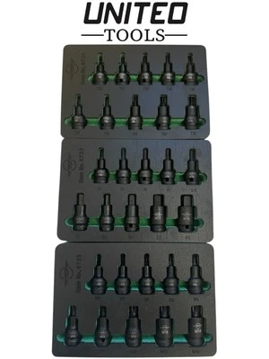 Industrial 30pc ￼IMPACT HEX & TORX & Splines BIT SOCKET SET Long Shallow 1/2"dr - Image 1 of 4