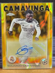 2024-25 Topps Chrome Uefa Club  Chrome Auto Eduardo Camavinga #CA-CV /50 - Picture 1 of 2