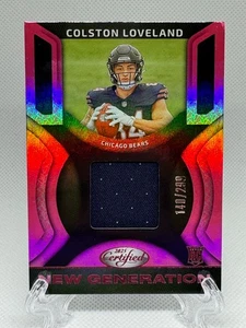 2025 Certified Colston Loveland Pink 140/299 Rookie Patch Bears - Bild 1 von 3