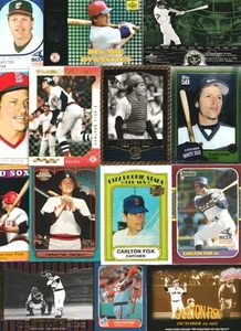 CARLTON FISK Lot 50 verschiedene mit Einlagen Oddballs BOSTON RED SOX CHICAGO WHITE - Bild 1 von 2