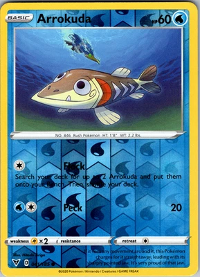 Arrokuda Reverse Holo 041/185 SWSH04: Vivid Voltage Common - NM - Image 1 of 2