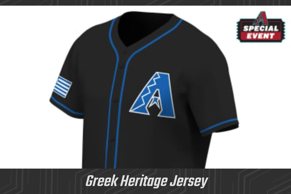 2025 Greek  Heritage Jersey XL Arizona Diamondbacks SGA Sept. Special Ticket!! - Image 1 of 1