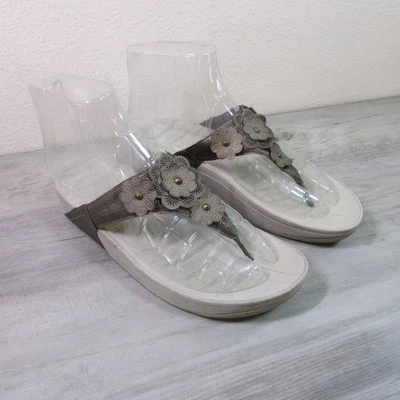 fitflop женщин 9 Fiorella цветочный стринги шлепанцы сандалии - бронза - Изображение 1 из 4