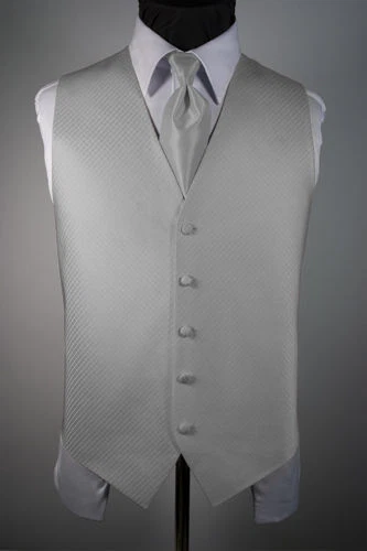 Brand New Luxury Diamond Pattern Tuxedo Vest & Necktie - Image 1 of 1