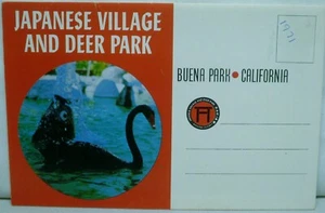 Vintage Japanese Village and Deer Park Fold Out Postcard Buena Park California - Picture 1 of 17
