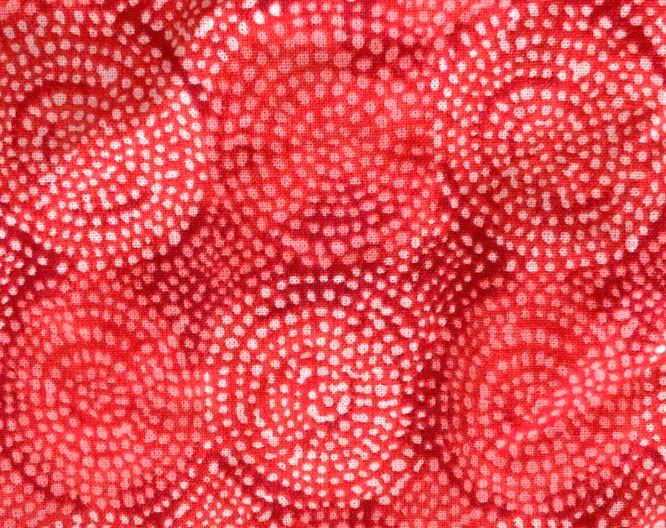 Vintage Orange Swirly Dots Batik Sewing Fabric 2.6 yd 42" Ditsy Quilting Cotton - Image 1 of 4