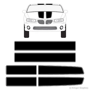 EZ Rally Racing Stripes 3M Vinyl Decal for Pontiac G6 G8 GTO Grand Prix Grand Am - Picture 1 of 7