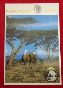 20.000 Pesos Guinea-Bissau, 1993, Bedrohte Tierwelt - Elefanten, Silber, PP - Bild 1 von 4