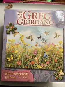 Karim Greg Giordano 500 pc Puzzle “Hummingbirds” 18”x24” 2006 Spring Summer - Picture 1 of 5