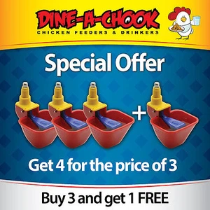 Dine a Chook Lubing Cup / Poultry / Chicken Waterer / Nipple Drinker BLUE - Picture 1 of 5