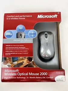 Microsoft Wireless Optical Mouse 2000 1000 dpi USB Receiver (For MAC or PC) NEW! - Picture 1 of 5