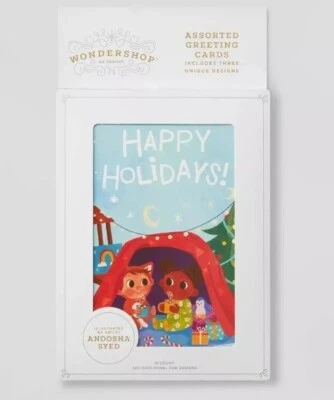 10ct Anoosha Syed Assorted Boxed Blank Holiday Christmas Greeting Cards Set - Image 1 of 3