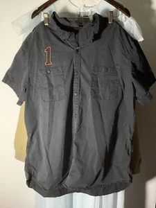 Harley Davidson Shirt Mens 2XL Black Embroidered #1 Logo Graphic Biker Motorcycl - Picture 1 of 6