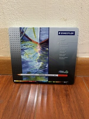 New Staedtler Karat Aquarell 36 Professional Watercolour Pencils In Tin Case - Image 1 of 4
