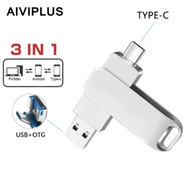 Clé USB 3.0 De Type C, Support À Mémoire De 32 Go 64 Go 128 Go 256 Go, Lecteur F - Photo 1/4