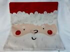Santa Claus Whimsical Fun Christmas Linen Throw Pillow Cover Holiday Home Decor