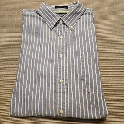 Daniel Cremieux Classics Mens XL 100% Cotton Striped Dress Shirt Contrast Trim - Image 1 of 4