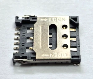 Prise pour carte SIM NANO - Conception PCB 6 broches - Interrupteur ouvert / verrouillage - Livraison gratuite au Royaume-Uni - Photo 1/4