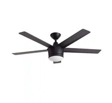 Home Decorators Collection Merwry 48in LED Indoor Matte Black Ceiling Fan Remote