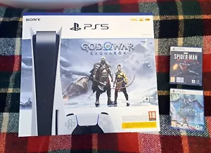 ps5 PlayStation 5 + God of War+ Spider-Man Miles Morales + Horizon Forbidden - Foto 1 di 6