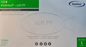 MaiMed soft PF Latex Puderfrei Handschuhe - Gr. L, 100 Stück MHB 2028 - Bild 1 von 1