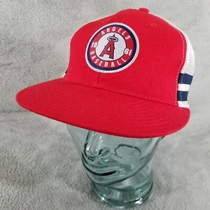 Mütze Sixth Man MLB Los Angeles Angels rot weiß zwei Streifen Druckknopflasche Trucker Kappe - Bild 1 von 8
