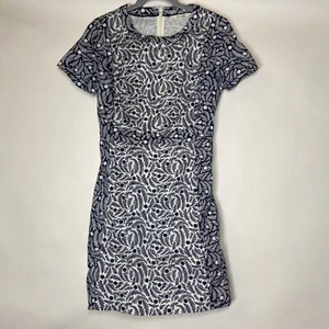 Boden Gr. 6 P Petite Isla Etuikleid blau Farn Blumenmuster Kurzarm M *MANGEL - Bild 1 von 8