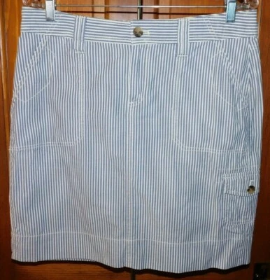 G.H. Bass & Co. Heritage, Blue & White Skirt Size 8    100% Cotton  - Image 1 of 4