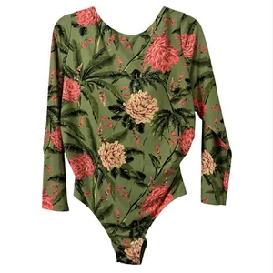 Agua Bendita x Target Damen Badeanzug grün Blumen Größe 2XL Tropical Urlaub - Bild 1 von 5