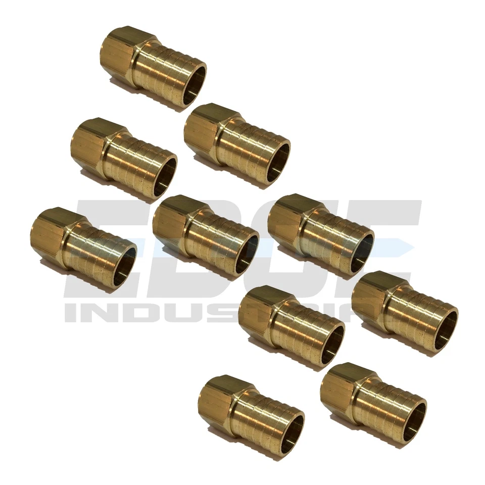 (Paquete de 10) 1" MANGUERA BARB X 3/4" HEMBRA NPT Latón Tubería Montaje NPT WOG Combustible Aire Foto 1 de 4
