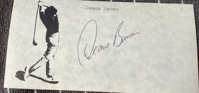 DEANE BEMAN Personally Autographed Signed PGA GOLF Card FreeShip COMMISSIONER - Image 1 of 2