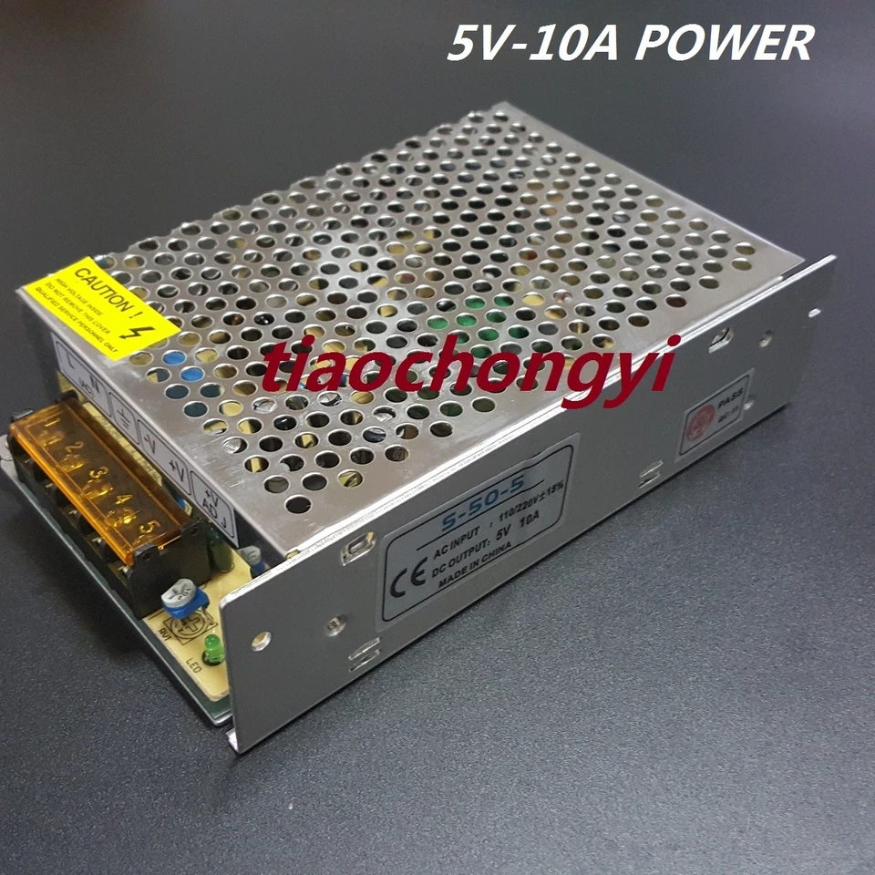 50W AC100V-220V DC5V 10A Adjust Universal Regulated Switching Power Supply - Image 1 of 3
