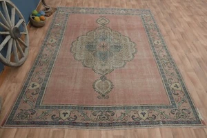 9.5x12.2 ft, TURKISH AREA RUG, Vintage Area Rug, Oversized Rug, Decor Rug, Star - Picture 1 of 10