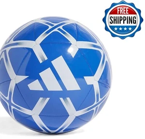 Adidas Starlancer Club Soccer Ball Blue White Ball IB7720 Unisex Size 5 - Picture 1 of 1