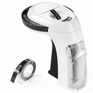 Embossed Label Maker Machine with Tapes, Manual Embossing Label Maker Black, ... - Picture 1 of 9