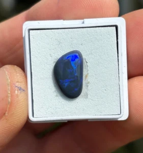 Piedra preciosa suelta australiana ópalo negro Lightning Ridge de 1,60 quilates forma libre Eo-690 - Imagen 1 de 12