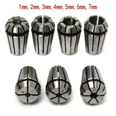 7x ER11 Spring Collet Chuck Kits For CNC Milling Lathe Tool Engraving Machine - Image 1 of 4