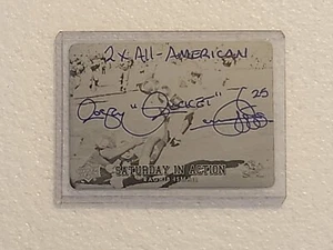 2011 UD SATURDAY IN ACTION RAGHIB "ROCKET" ISMAIL AUTO'D PRINTING PLATE ( JSA ) - Picture 1 of 2
