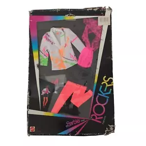 Vintage Barbie and the Rockers Outfit Neon 1985 Pink Lace Paint Splatter 80’s - Picture 1 of 8