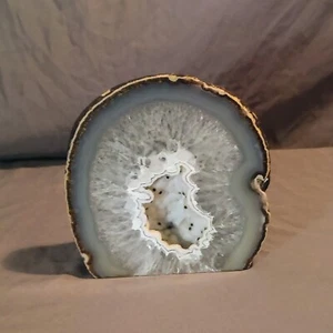 Natural White Quartz Crystal Geode Stunning Rare Charming White Crystal Decor - Picture 1 of 10