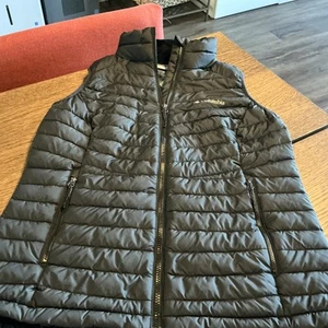 Columbia Vest Womens Med Black Full Zip Puffers Casual Hiking Outdoors Omni Heat - Picture 1 of 21