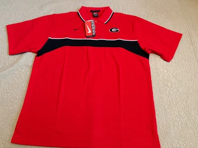 RARE Nike Sphere Dry Georgia Bulldogs Polo Shirt Red NCAA Team Apparel Men L NWT - Image 1 of 4