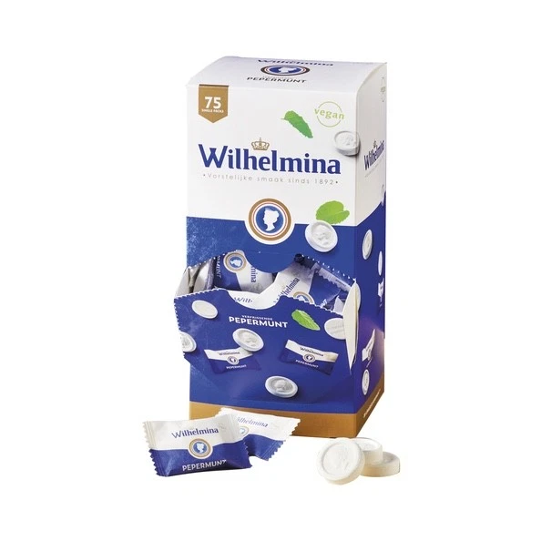FORTUIN (31,97 EUR/kg) Wilhelmina Pepermunt Box con 75 caramelle 375 g