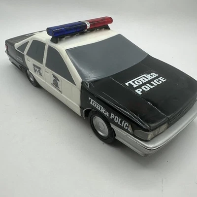De colección Raro 1993 Tonka Hasbro Funrise Coche de Policía Funciona Plástico Batería Potencia Foto 1 de 4