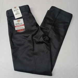 Dickies 874 Work Pants Men's 33x32 Black Original Fit Flex Resists Wrinkles - Picture 1 of 7
