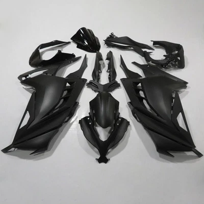FKA Injeciton Matte Black Fairing Fit for 2013-2017 Kawasaki Ninja EX300 z032 - Image 1 of 4