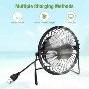 Solar Powered USB Mini Fan Air Ventilator Greenhouse Pet Dog Chicken House Cool - Picture 1 of 12
