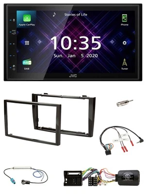 JVC DAB 2DIN Lenkrad Bluetooth USB Autoradio für Peugeot 308 2007-09 40-Pin - Bild 1 von 4