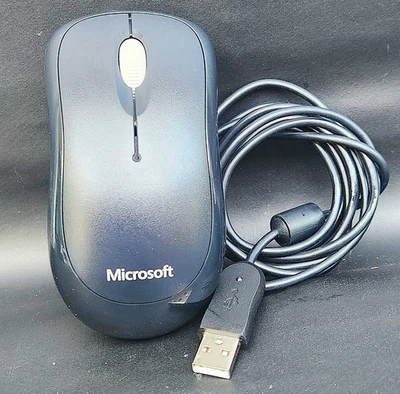Microsoft Basic Optical Black Mouse V2.0 USB MSK-1113 Model: 1113 [TESTED] (EUC) - Image 1 of 4