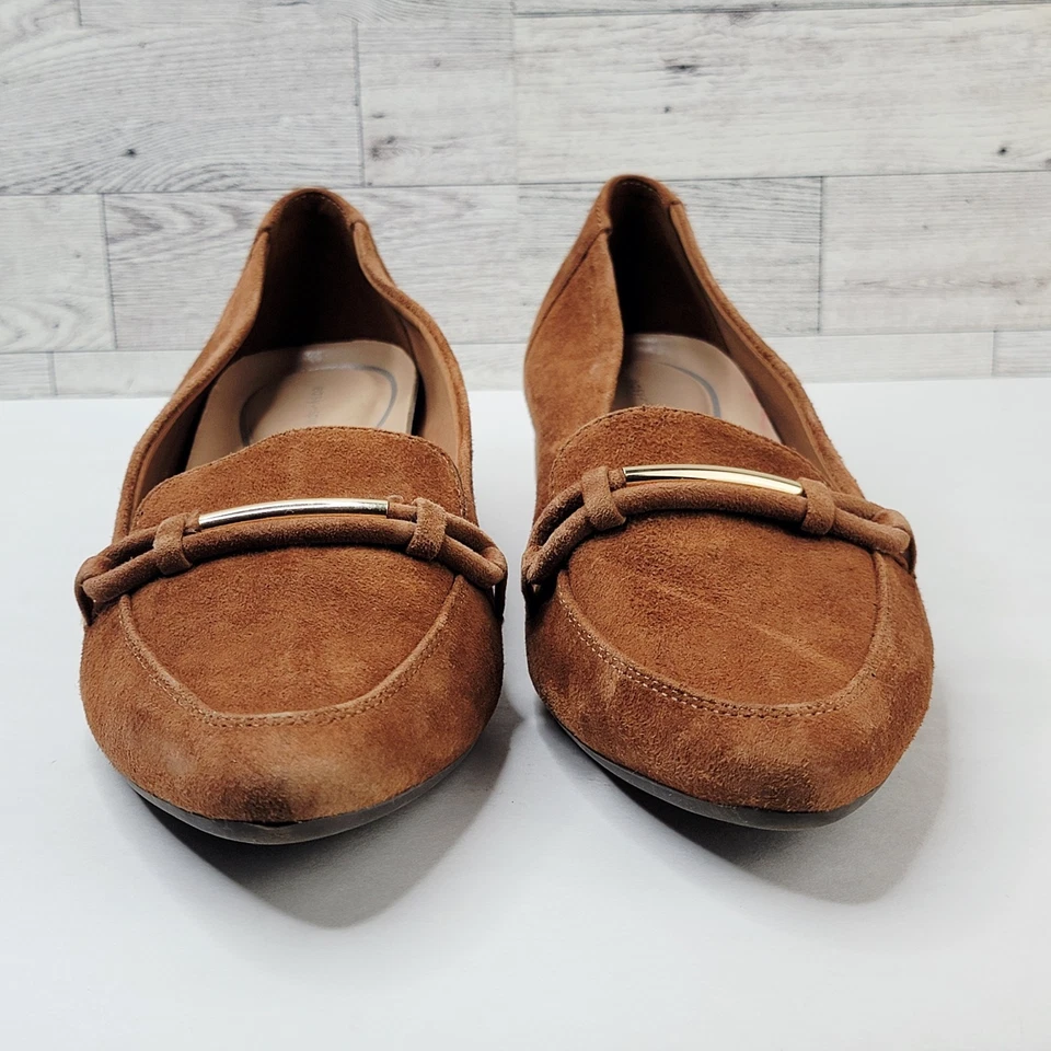 Carolina 9M Easy Spirit Marrón Gamuza Sin Cordones Cojín Cómodo Carrera Mocasines Zapatos Foto 1 de 4